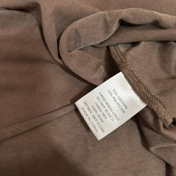 Mod Ref Gina Dress High Neck Midi Ruching Brown Size Small S - Picture 9 of 9